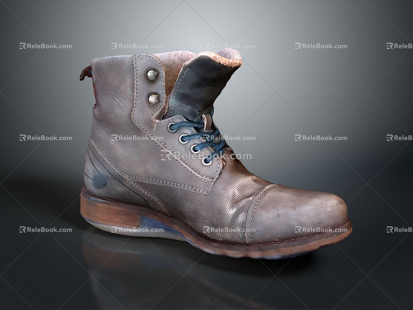 Modern Boots Men's Boots Old Boots Old Leather Boots Old Rain Boots 3d model