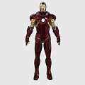 Iron Man Movie Character With Red And Gold Armor And Chest Reactor