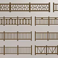 Wooden Railings With Various Designs And Decorative Patterns For Home Decoration