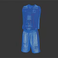 Red and White Basketball Jersey and Shorts with Number 22 and Blue Logo