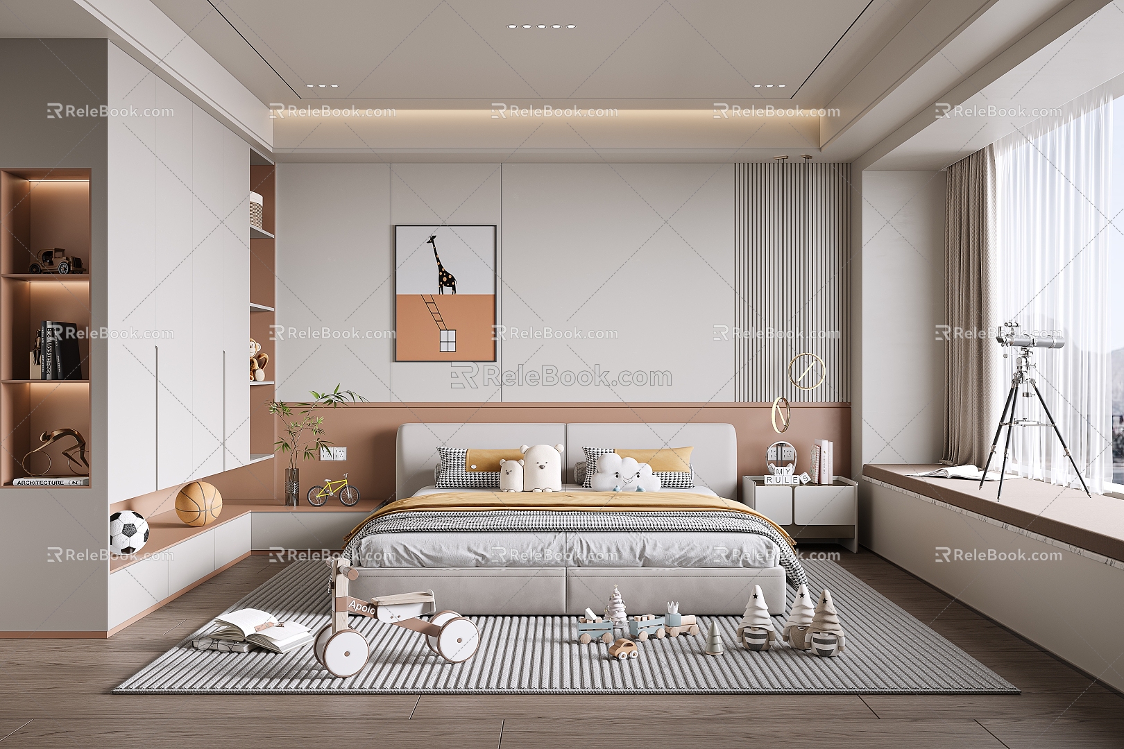 Modern Children's Room Girls Children's Room 3d model