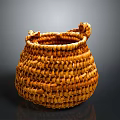 Handwoven Storage Basket With Decorative Design For Practical Household Use