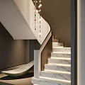 Modern rotating stairwell 3d model