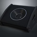 Professional Black Speaker With Mesh Grille Round Woofer And Side Handle