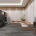 Jinjiang Railway Station Talent Service Hub Interior Featuring Mountain Pattern Decor And Seating Areas