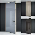 Modern Interior Hinged Door Designs With White Black Colors And Sleek Handle Options
