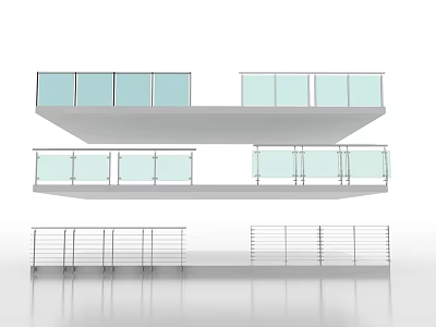 Modern guardrail 3d model