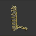 Modern Tower Like Architectural Structure With Multiple Circular Rings And Base Platform