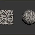 Natural Wood and Stone Decorative Cube Sphere with Mosaic Texture Surface