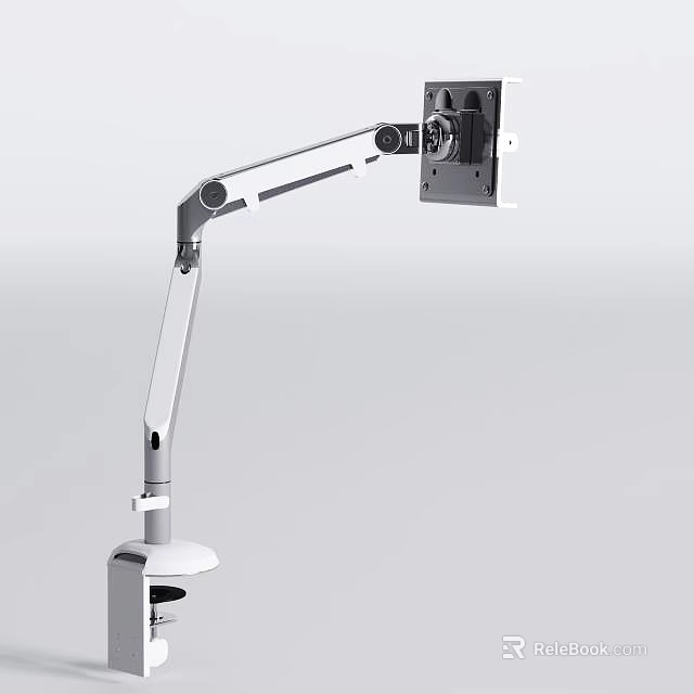 Modern Adjustable Arm Metal Wall Light with Wall Mounted Base Design 3d model 