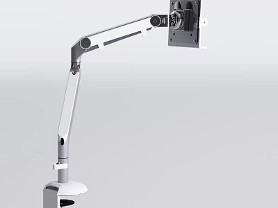 Modern Adjustable Arm Metal Wall Light with Wall Mounted Base Design 3d model
