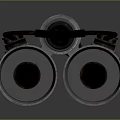 Vintage Metal Binoculars with Dual Tubes and Leather Strap for Outdoor Observation Gear