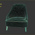 Gray Tufted Armchair With Button Details Wooden Legs And Trim