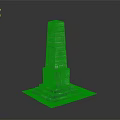 Ancient Stone Obelisk Architecture With Multi Layered Structure Square Base And Colorful Platform 3d model
