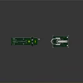 Green Mechanical Equipment With Control Knobs And Metal Components On Base Plates