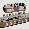 Well Organized Wooden Bar Counter With Condiment Bowls And Storage Shelves