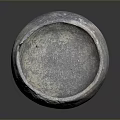 Ancient Hand Carved Clay Sculpture Bowl With Rough Textured Surface And Earthy Tone
