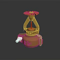 Golden Fire Sprinkler Head with Red Component and Brass Construction for Fire Safety Equipment