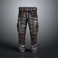 Tactical Cargo Pants Design With Belt Multiple Pockets And Stitched Details