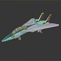 Detailed Gray Fighter Jet Model With Yellow Tail Fins And Number 202