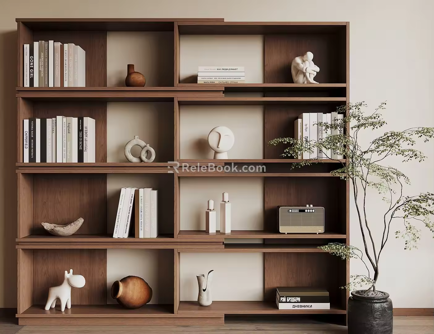 Silent Bookshelf 3d model