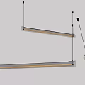 Modern Linear Pendant Lights With LED Illumination And Sleek Metal Frame Design