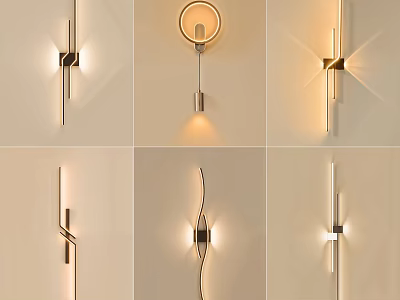 Modern Decorative Wall Lamps with Different Designs for Home Interior Lighting 3d model