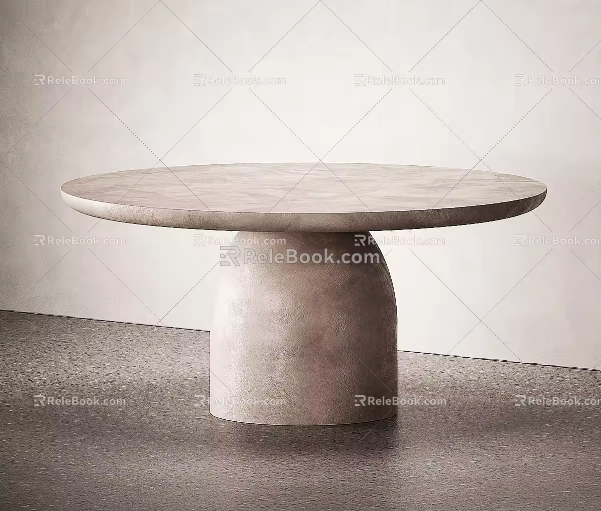 Modern Dining Table Round Dining Table 3d model