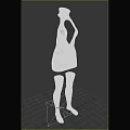 Stylish Striped Clothing Set Featuring Sleeveless Dress And Long Stockings