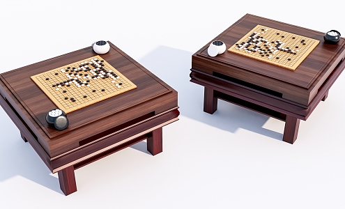 New Chinese Go Table Go 3d model