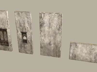 Decorative Textured Stone Slabs With Ornate Cutout Design For Wall Decoration 3d model