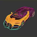 Bugatti Sports Car Orange And Brown Exterior With Sleek Aerodynamic Body And Modern Design