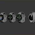 Smartwatches as Daily Living Essentials with White Straps Various Digital Interfaces and Green Screens