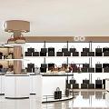 Elegant Modern Bag Boutique Interior With Island Display Counter And Shelves Holding Various Bags