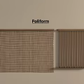 Brown Woven Textured Curtains By Poliform With Striped Design For Modern Interior