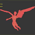 Golden Winged Female Figure Furniture Sculpture With Artistic Design For Home Decor