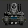 Futuristic Military Tank With Dual Cannons Armored Hull Tracks Cockpit And Advanced Design