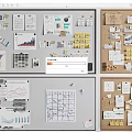 Whiteboard Notes Board Cork Board Writing Board 3d model