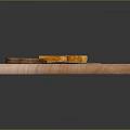 Freshly Made Crispy Toast on Wooden Cutting Board with Sharp Kitchen Knife