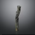 Green Plants And Moss Growing On Natural Tree Stump Decorative Piece