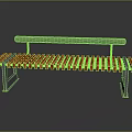 Modern Outdoor Bench With Orange Slat Seat Metal Frame And Long Backrest