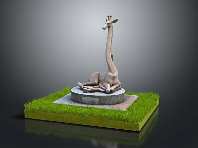 Giraffe Low Model Giraffe African Animal Toy Giraffe Muppet Toy Animal Cartoon Giraffe 3d model