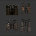 Vintage Military Binoculars Classic Weapon Equipment For Collectors