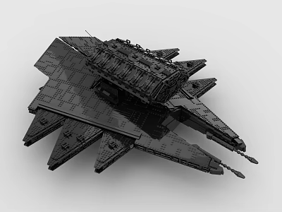LEGO toy building blocks spaceship fighter 3d model