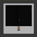 Traditional Japanese Style Lantern With Wooden Base Black Roof And White Shade