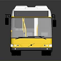 Modern Yellow And White Bus With Black Windows And Reflective Surface 3d model