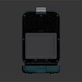 Turquoise Portable Electric Sandwich Maker With Open Design And Heating Grid Plates