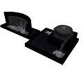 Garden Ornament Stone Fountain With Square Base Cascading Water And Circular Top Design