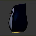 Cute Penguin Toy With Blue Black Head White Belly And Yellow Beak Feet