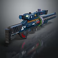 Futuristic Sci Fi Weapon With Advanced Scope And Glowing Mechanical Structure 3d model